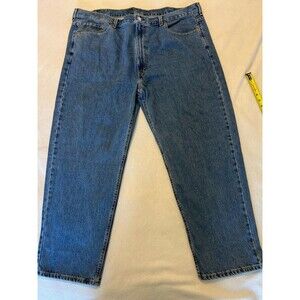 Levis 550 Mens Relaxed Fit Tapered Leg 46x30 Blue Jeans 100% Cotton
